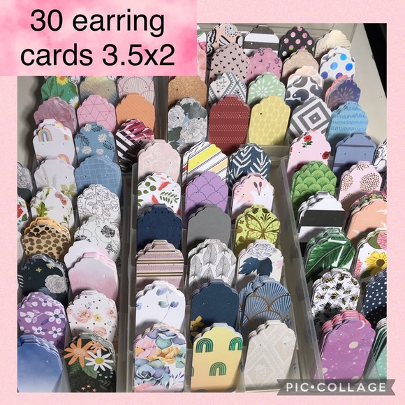 Handmade Other - 30 assorted earring cards display holders